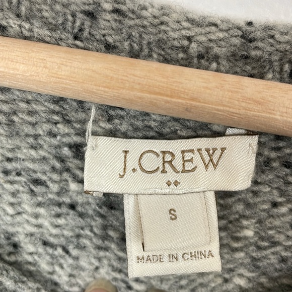 J Crew Women S Lambwool Blend Pullover Gold Side Strips Crew Neck Casual Sweater - Picture 8 of 8